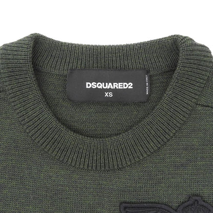 Dsquared2 DSQUARED Patch Wool Knit Sweater Green Size XS