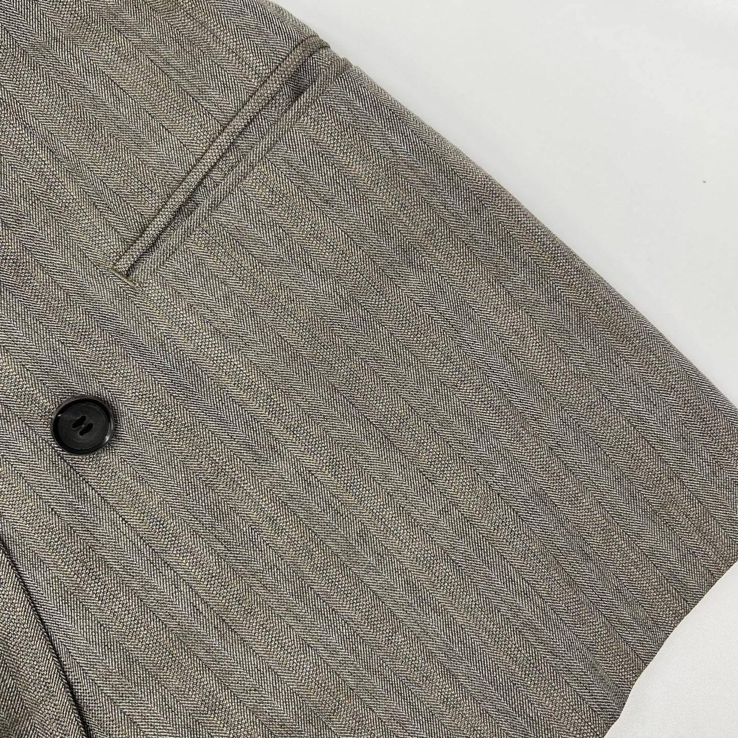AURALEE Wool Silk Herringbone DB Jacket Gray Size 3