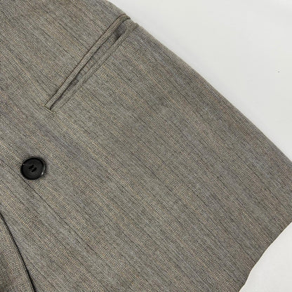 AURALEE Wool Silk Herringbone DB Jacket Gray Size 3