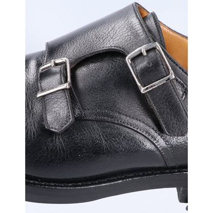JOHNLOBB William Leather Double Monk Shoes Black Size UK 6.5
