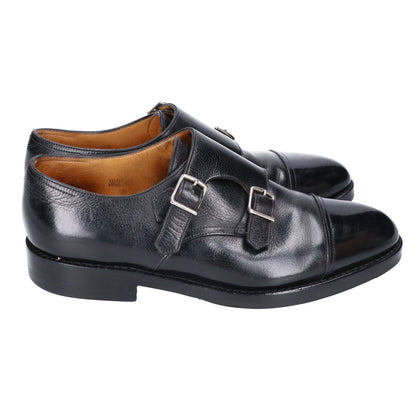 JOHNLOBB William Leather Double Monk Shoes Black Size UK 6.5