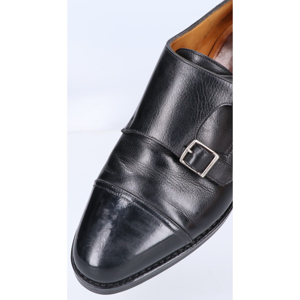 JOHNLOBB William Leather Double Monk Shoes Black Size UK 6.5