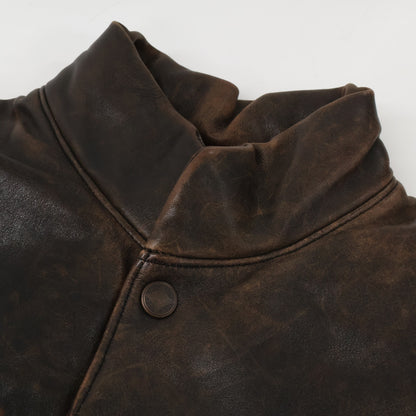 RRL Vintage Full Grain Cowhide Leather Vest Brown Size XS/TP
