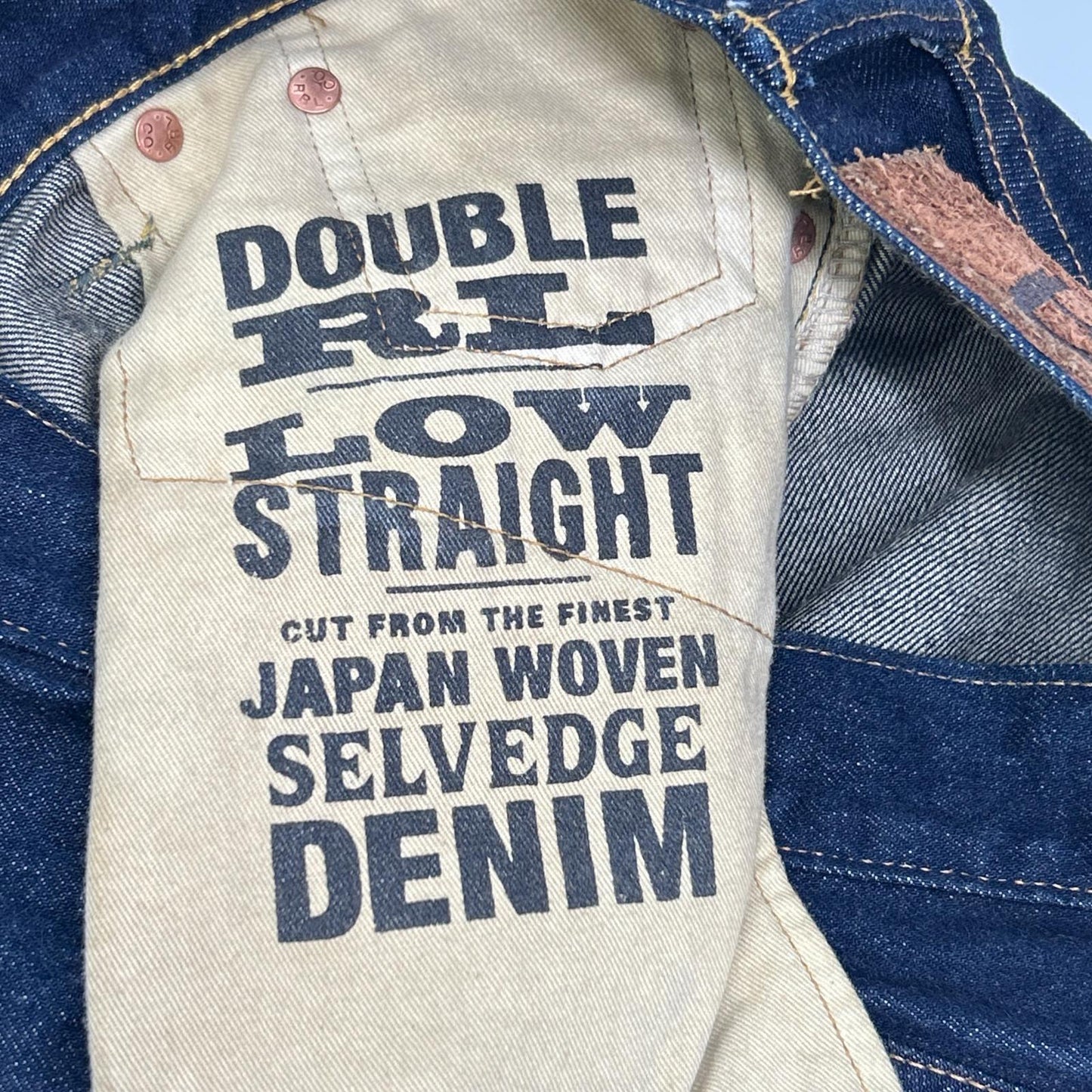 RRL LOW STRAIGHT Button Fly Denim Jeans Indigo Size 28×30
