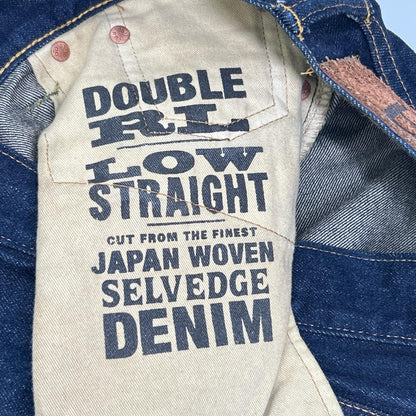 RRL LOW STRAIGHT Button Fly Denim Jeans Indigo Size 28×30