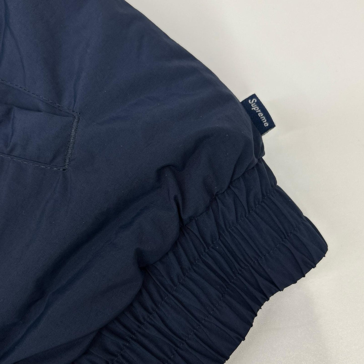 Supreme 18SS Script Logo Hooded Nylon Jacket Navy×Red Size M