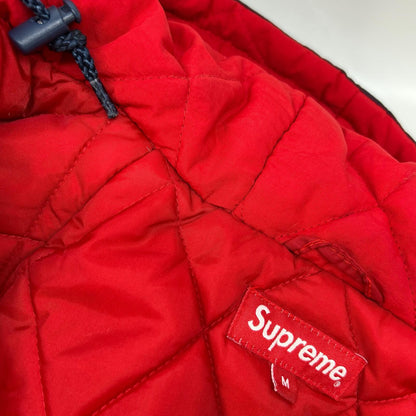 Supreme 18SS Script Logo Hooded Nylon Jacket Navy×Red Size M