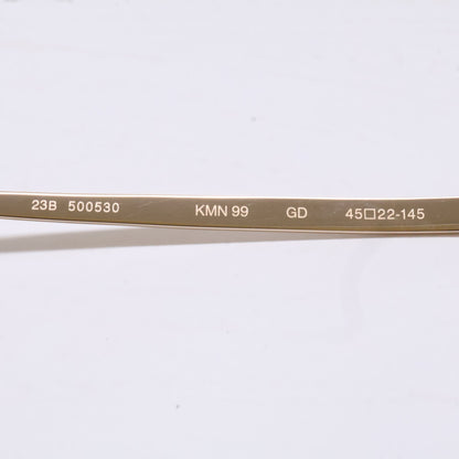 KameManNen KMN-99 Titanium Sunglasses Gold Size 45X22-145