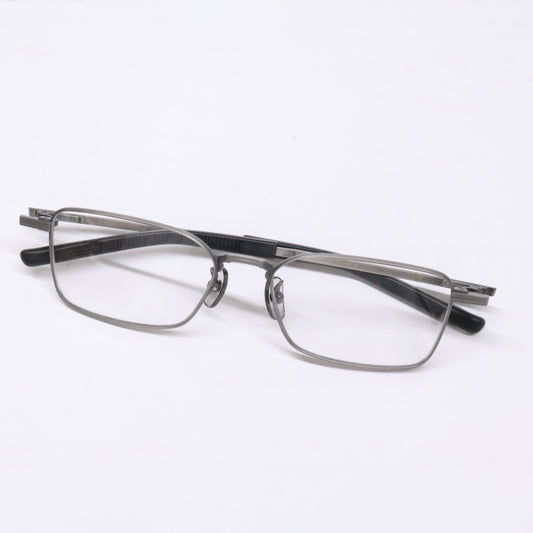 Four Nines S-956T Square Glasses Silver Size 53X17-142