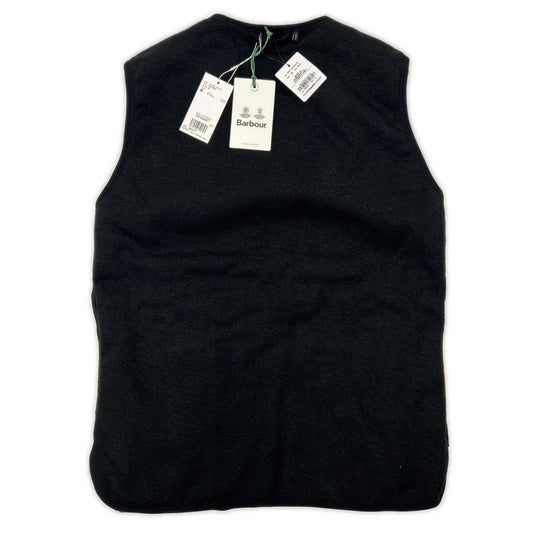 Barbour Black Acrylic Front Zip Fur Liner Vest Size 36