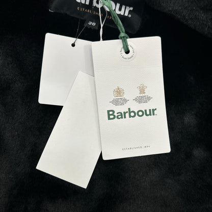 Barbour Black Acrylic Front Zip Fur Liner Vest Size 36