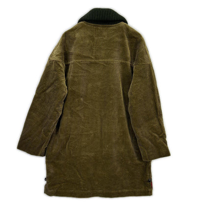 VAN JACKET Khaki Corduroy Spanish Collar Coat Size L