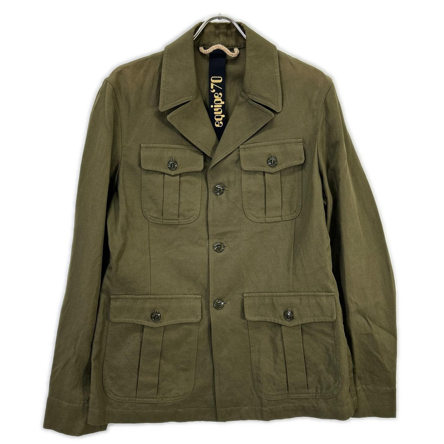 EQUIPE' Khaki Cotton Linen Safari Jacket