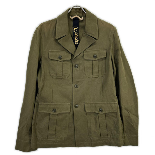 EQUIPE' Khaki Cotton Linen Safari Jacket