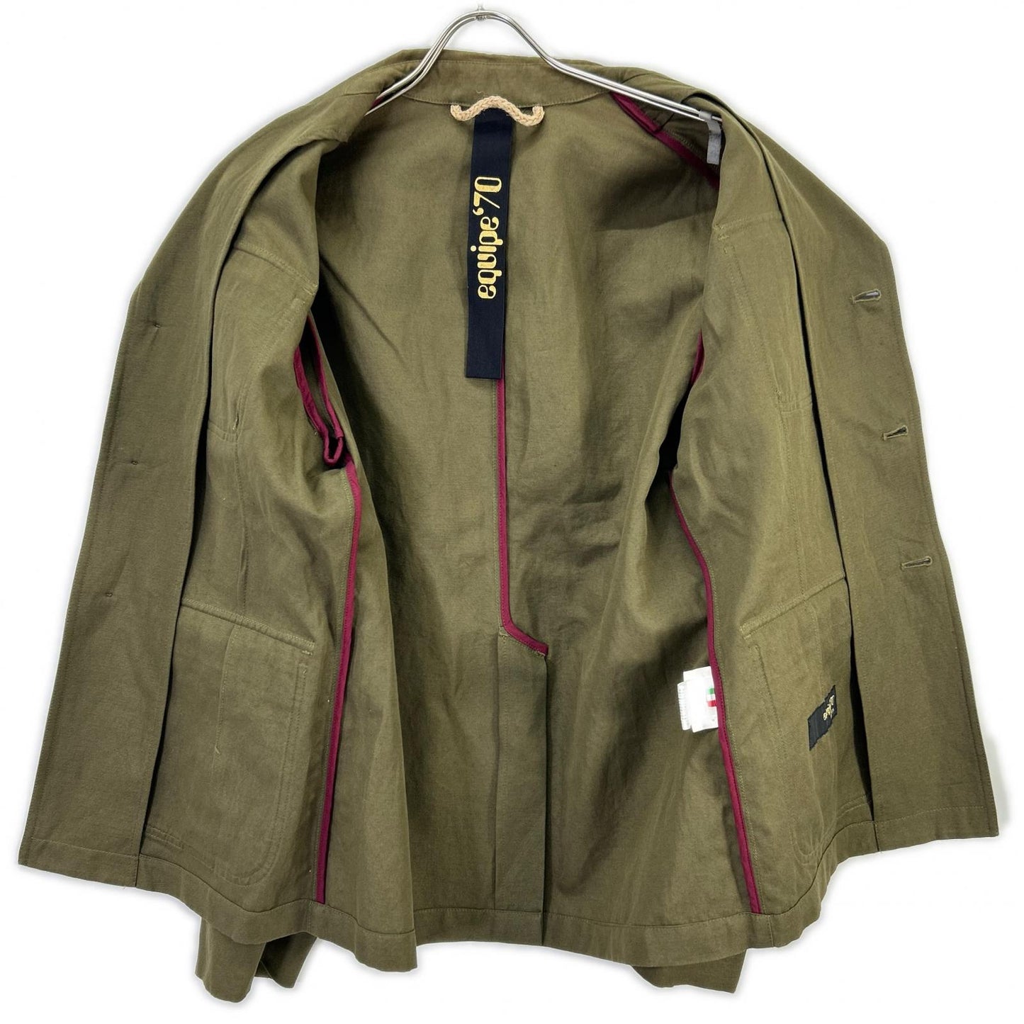 EQUIPE' Khaki Cotton Linen Safari Jacket