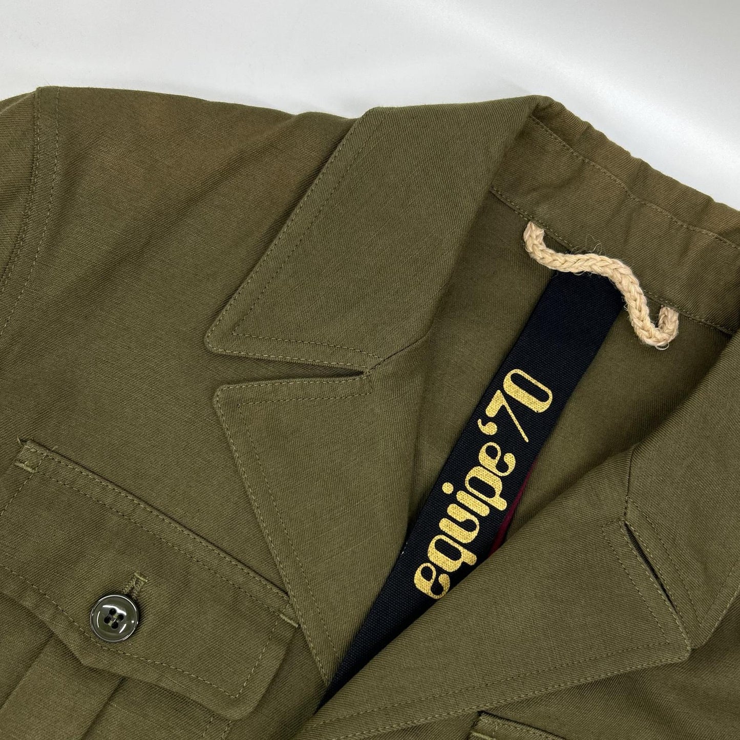 EQUIPE' Khaki Cotton Linen Safari Jacket