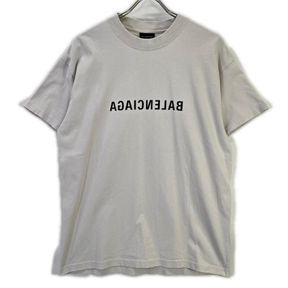 BALENCIAGA 23AW Cotton Mirror Logo T-Shirt Size S