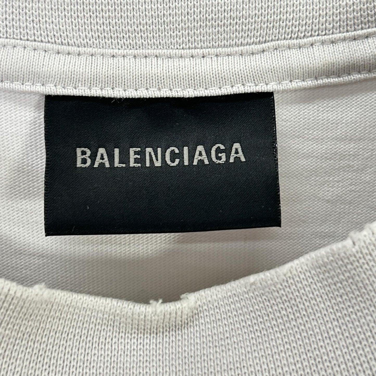 BALENCIAGA 23AW Cotton Mirror Logo T-Shirt Size S