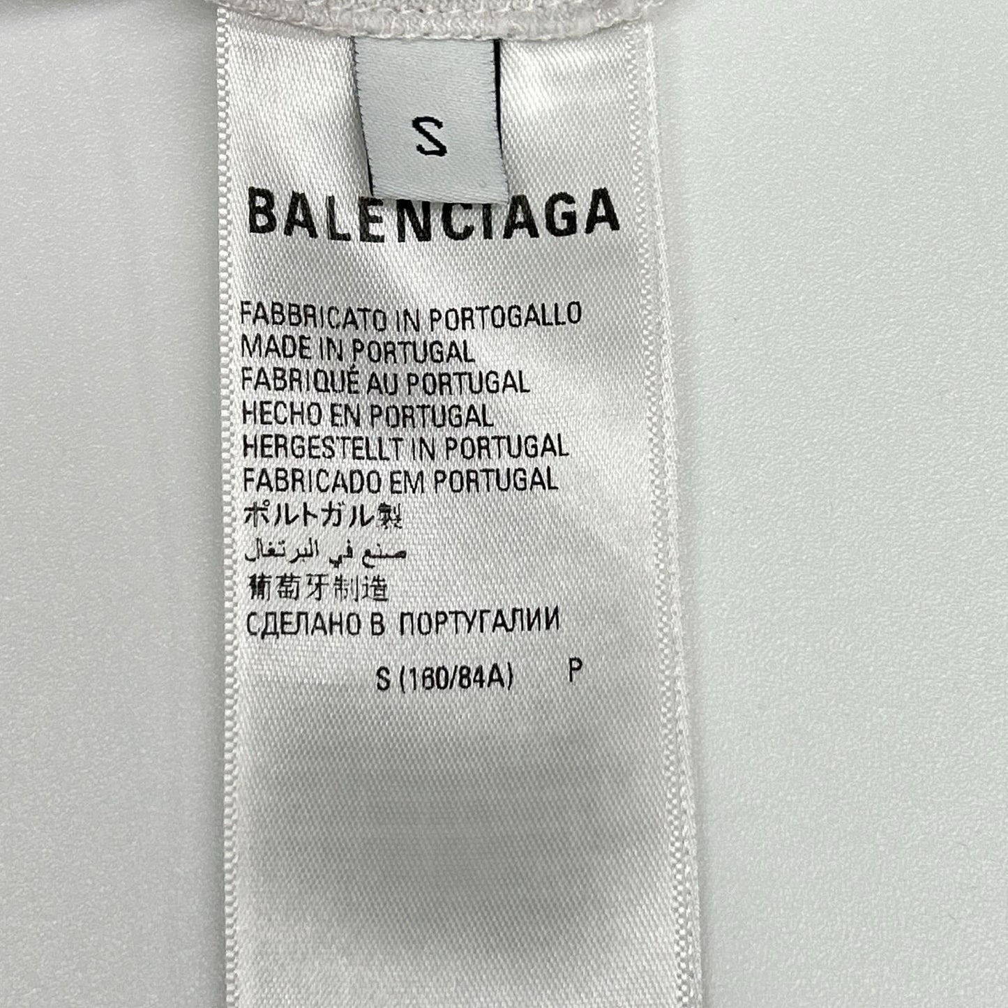 BALENCIAGA 23AW Cotton Mirror Logo T-Shirt Size S