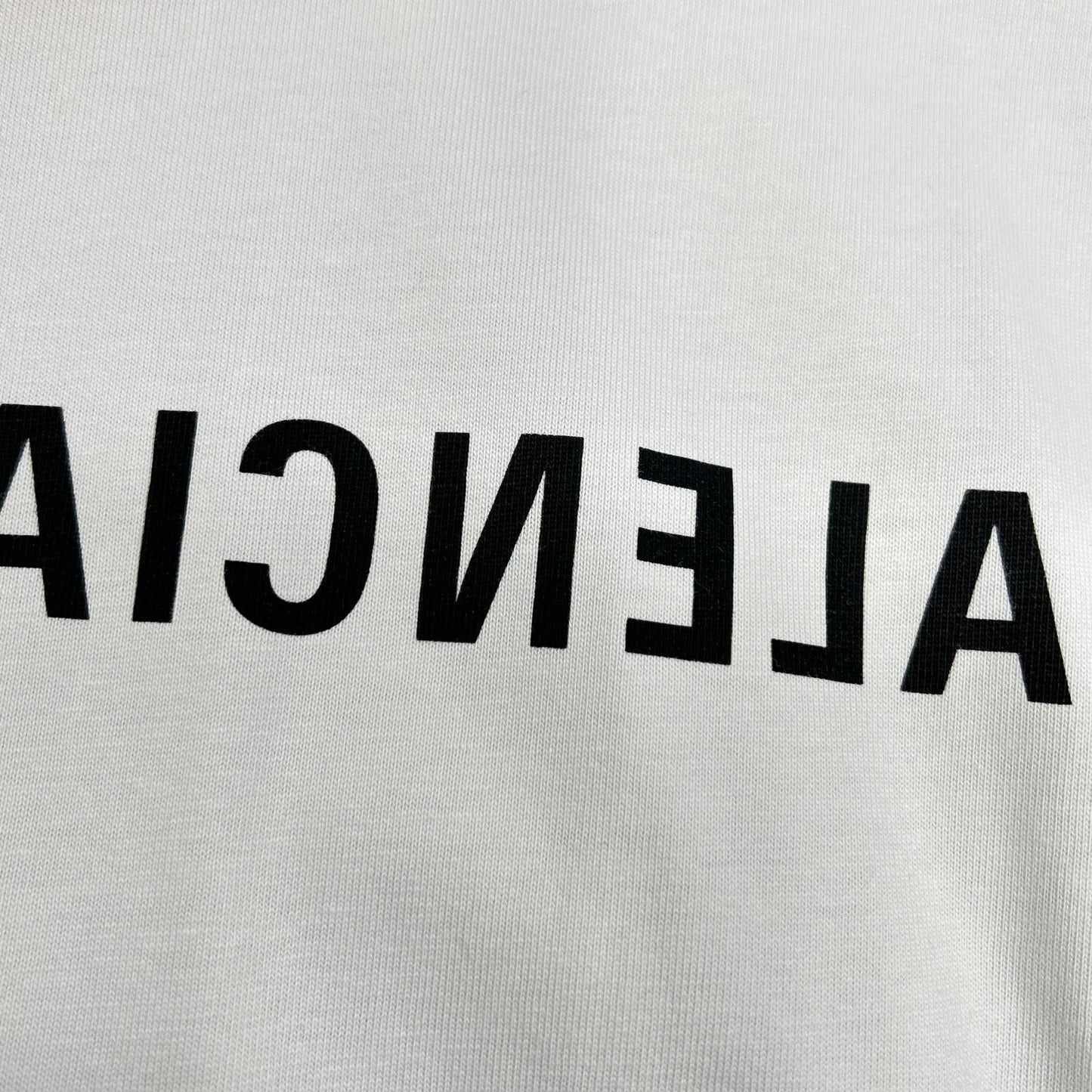 BALENCIAGA 23AW Cotton Mirror Logo T-Shirt Size S