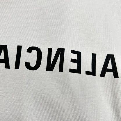 BALENCIAGA 23AW Cotton Mirror Logo T-Shirt Size S