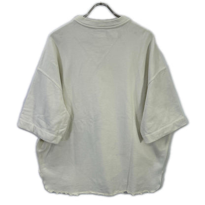 JIL SANDER+ White Cotton Cut-Off S/S Sweatshirt Size S