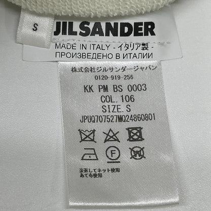 JIL SANDER+ White Cotton Cut-Off S/S Sweatshirt Size S