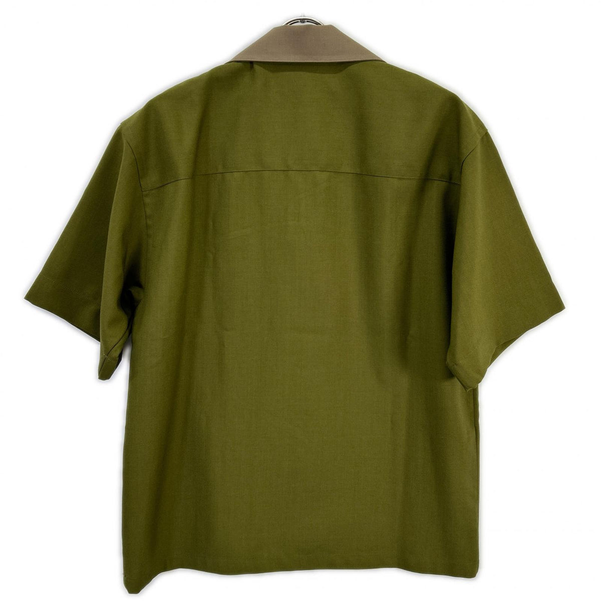MARNI CUMU0213QU Bicolor Wool Bowling Shirt Size 44