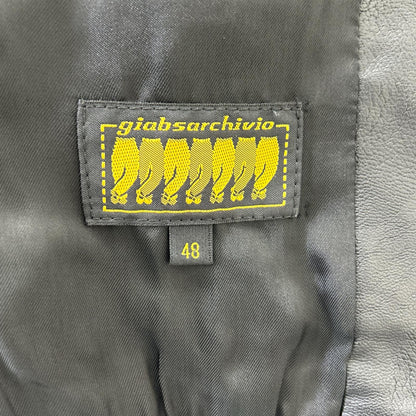 giab's ARCHIVIO BARDI GOLD Synthetic Leather Jacket Size 48
