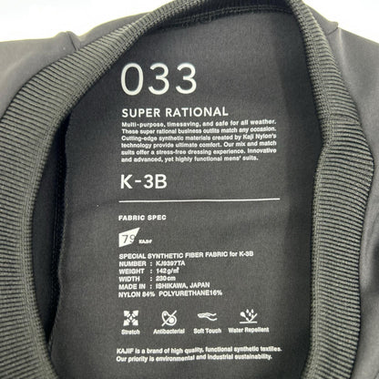 HR-WEARABLE K-3B 24HR Nylon Long Sleeve Piste Black Size 2