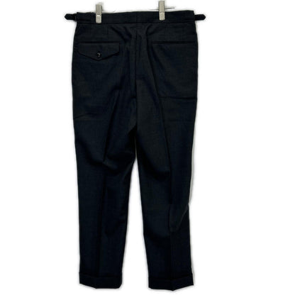 Cross Closet Twill Two Pleats Trousers Charcoal Size 3