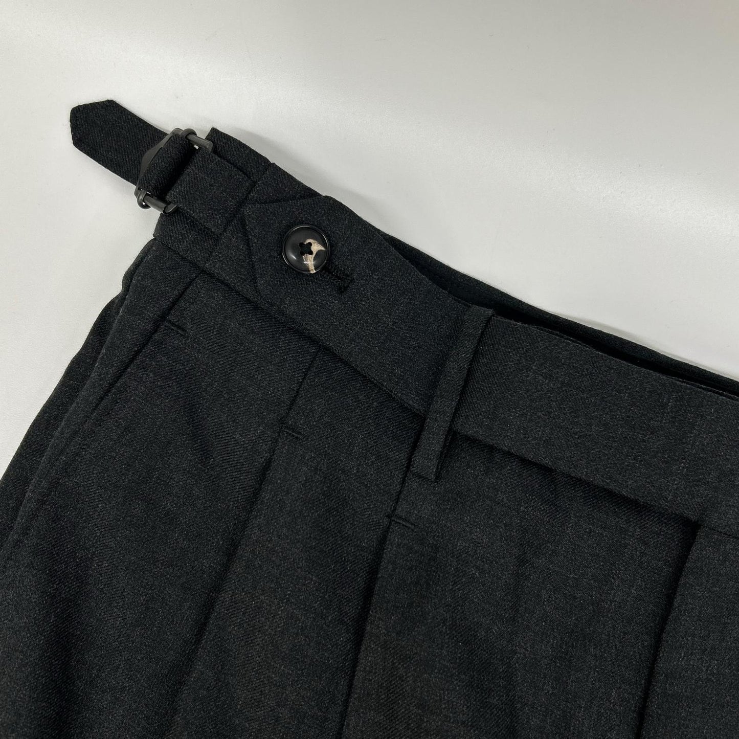 Cross Closet Twill Two Pleats Trousers Charcoal Size 3