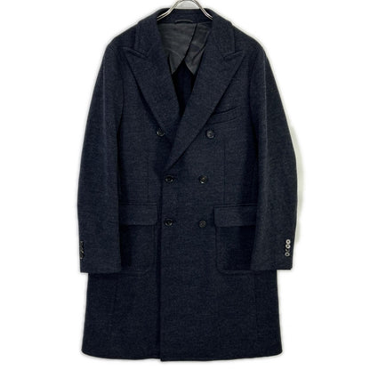 UNIVERSAL LANGUAGE Wool Double Breasted Coat Gray Size LL