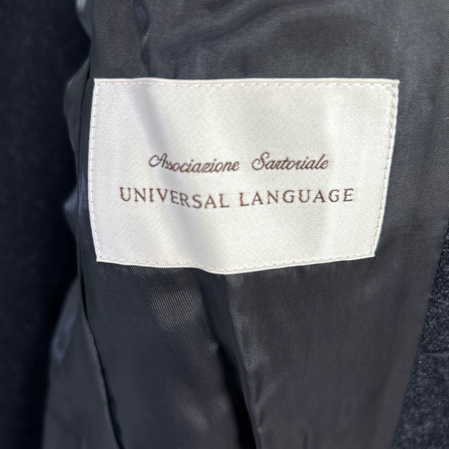 UNIVERSAL LANGUAGE Wool Double Breasted Coat Gray Size LL
