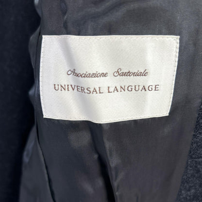 UNIVERSAL LANGUAGE Wool Double Breasted Coat Gray Size LL