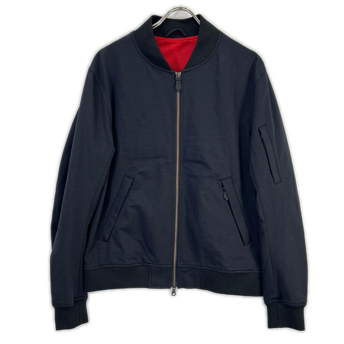 MAUVE Duplex Cotton Jersey Travel MA-1 Bomber Gray Size 46