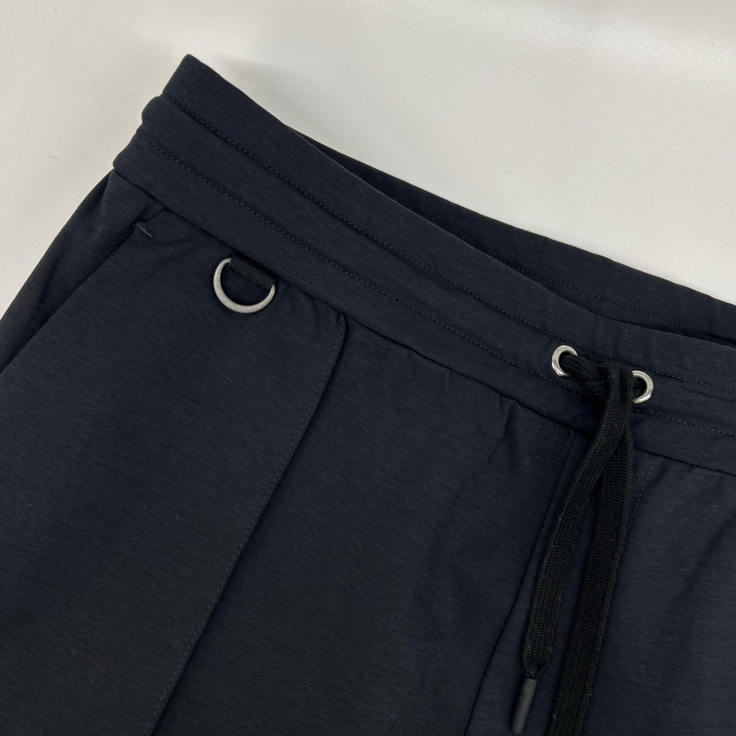MAUVE Duplex Cotton Jersey Slim Travel Joggers Navy Size 50