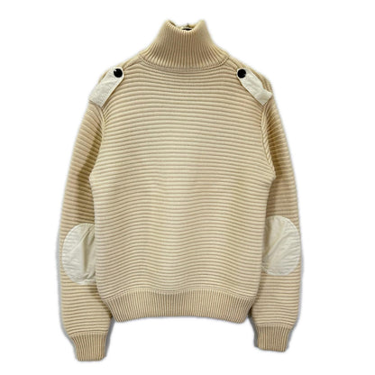 GUCCI Half-Zip Wool Pullover Knit White Size M