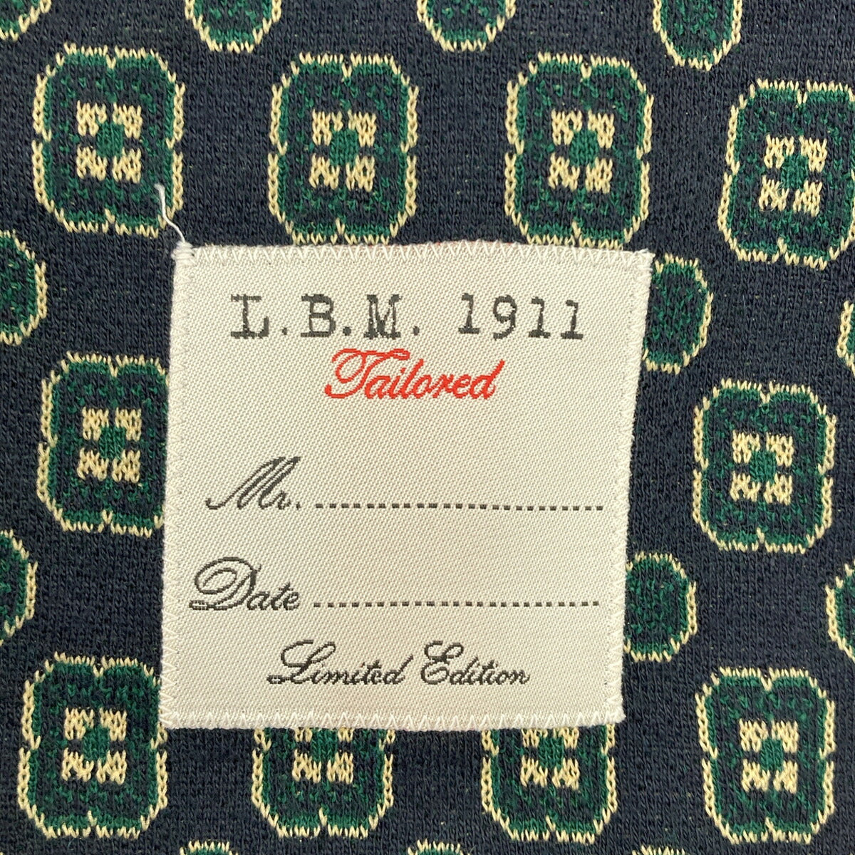 L.B.M. 1911 L.B.M. Black Green Geometric 2B Blazer