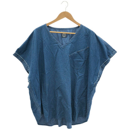 Porter Classic Indigo Cotton Sashiko Poncho Size 3
