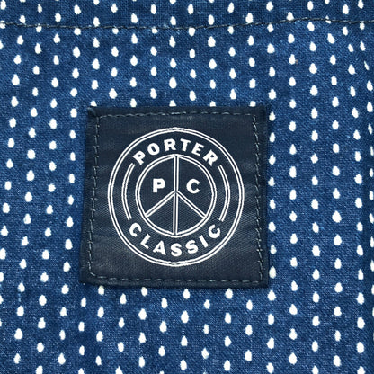 Porter Classic Indigo Cotton Sashiko Poncho Size 3