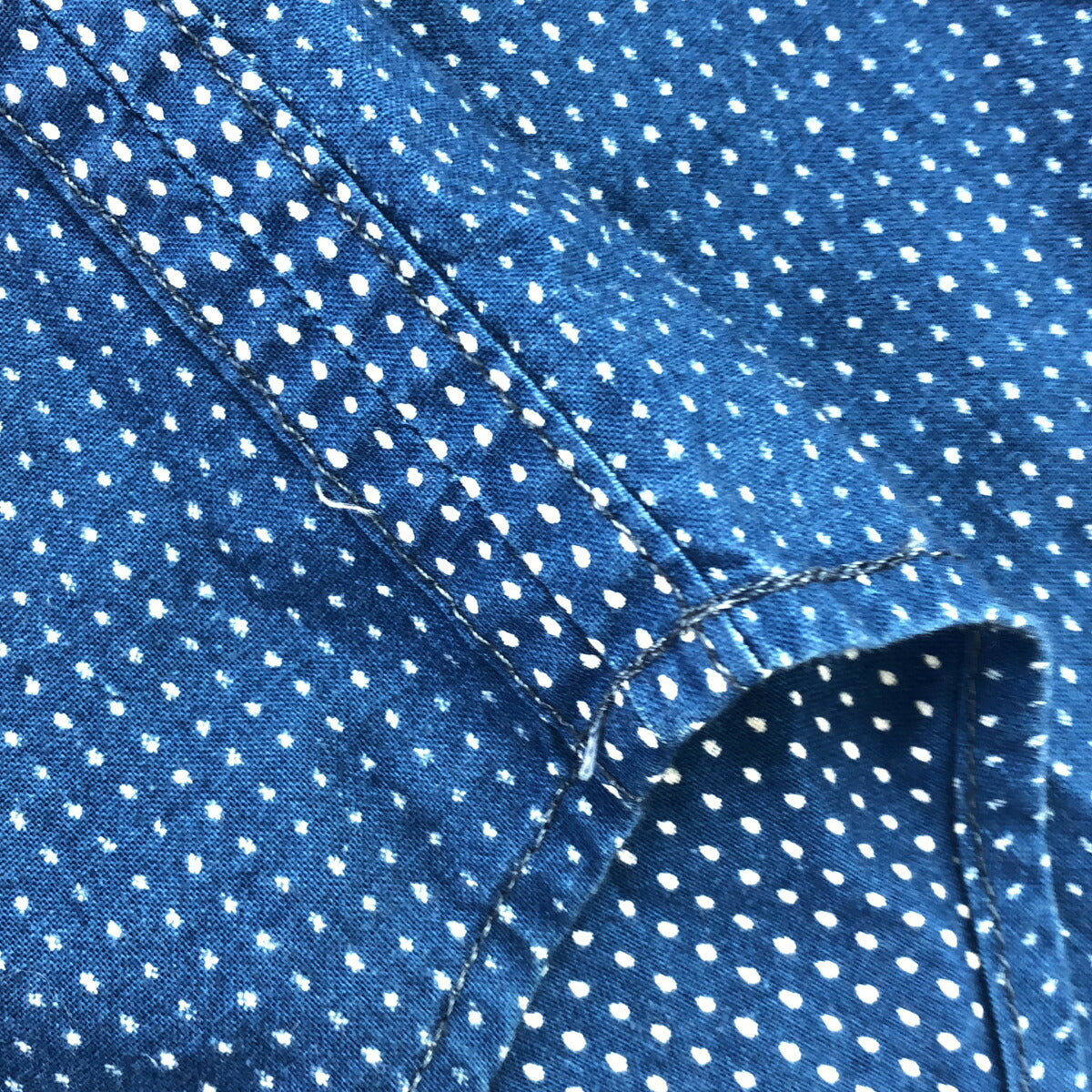 Porter Classic Indigo Cotton Sashiko Poncho Size 3