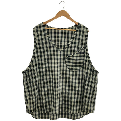 Porter Classic Palaka Cotton Pullover Black White Vest Size 3