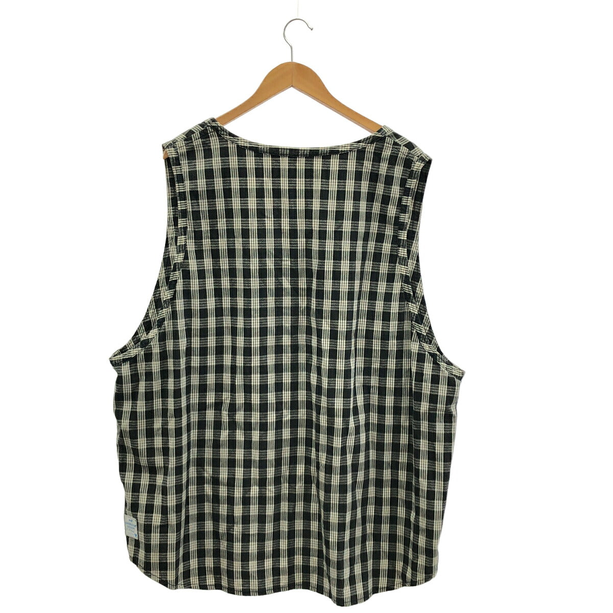Porter Classic Palaka Cotton Pullover Black White Vest Size 3