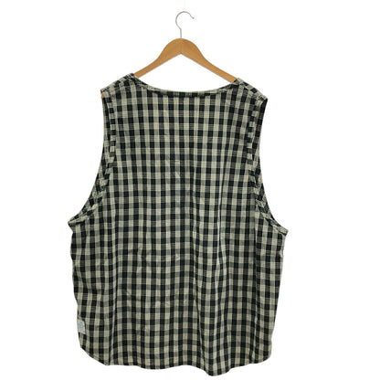 Porter Classic Palaka Cotton Pullover Black White Vest Size 3
