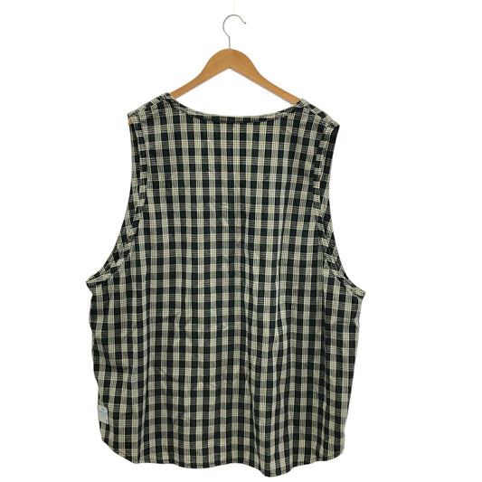 Porter Classic Palaka Cotton Pullover Black White Vest Size 3
