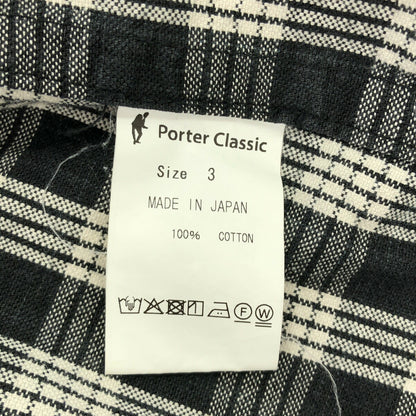 Porter Classic Palaka Cotton Pullover Black White Vest Size 3