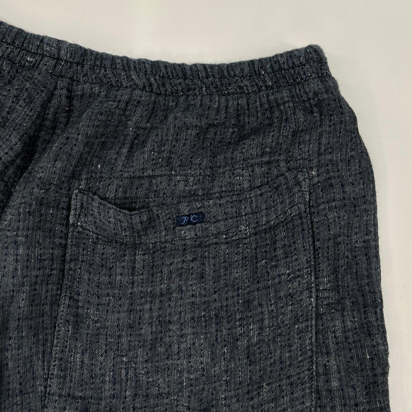Porter Classic SASHIKO LINEN PEACE Easy Pants Gray Size XL