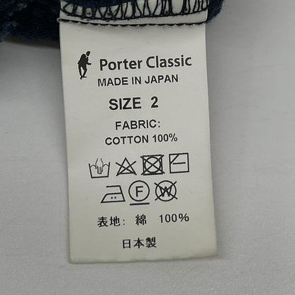 Porter Classic Indigo SASHIKO Super Light Sweatshirt Size 2