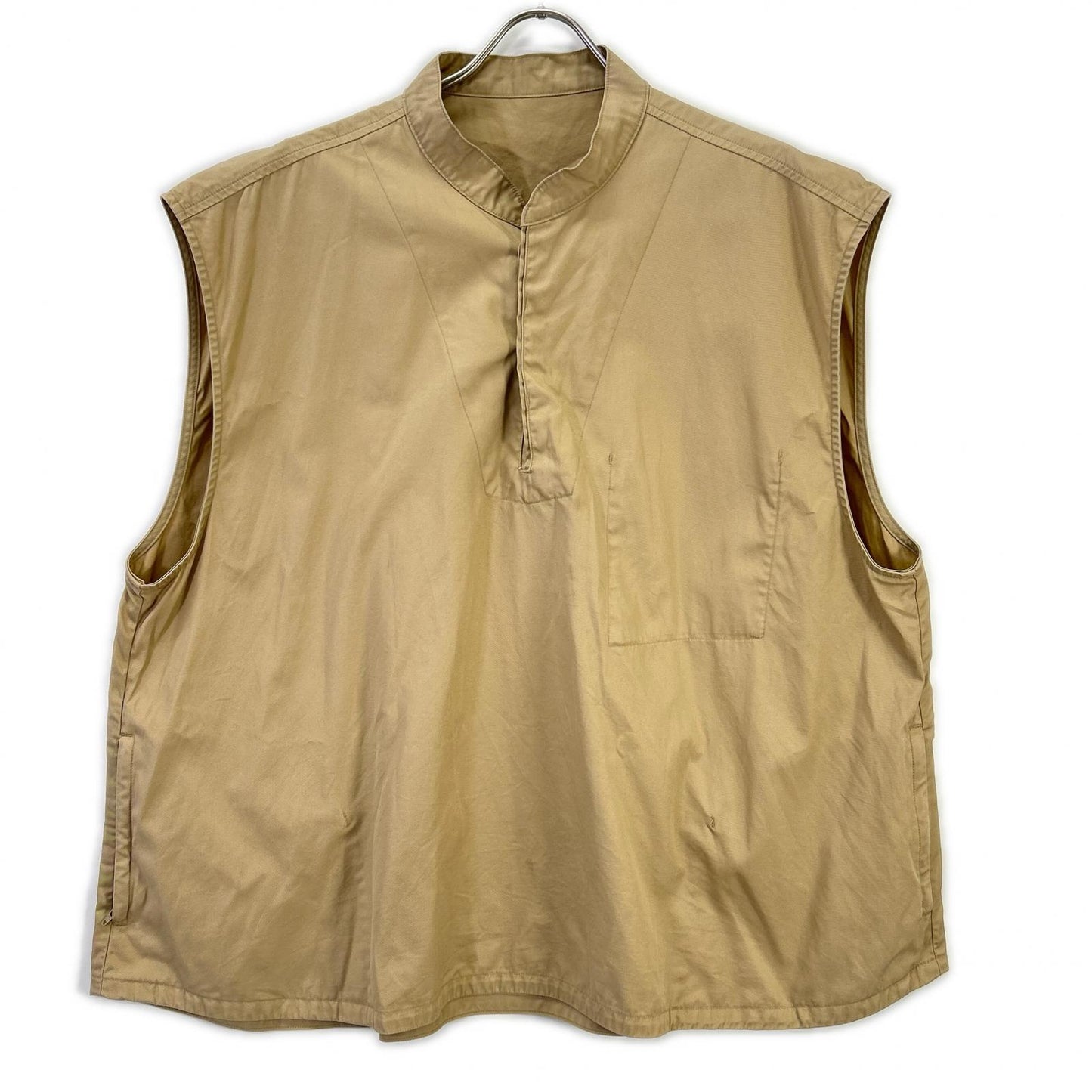 Porter Classic Gabardine Stand Collar Vest Beige Size M